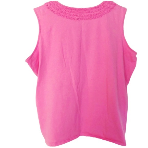 Talbots Pink Tuxedo Tank Top Size IX - Picture 5 of 10